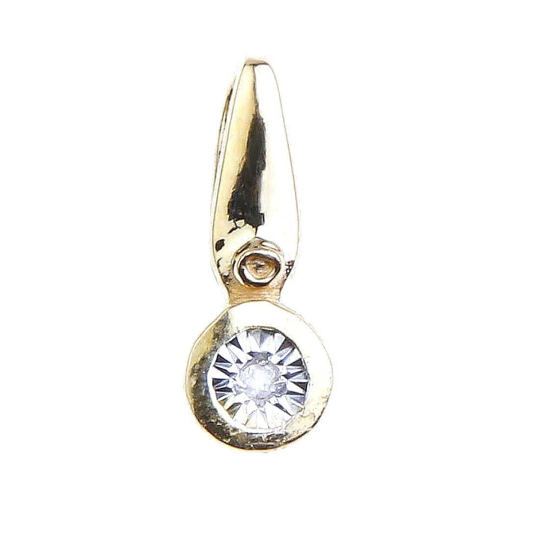 Gp Over Silver Rd Diamond Cut Diamond Pendant (1 of 2)