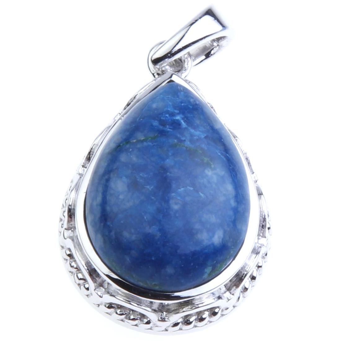 Pear Shape Shattuckite Sterling Silver Pendant (1 of 2)