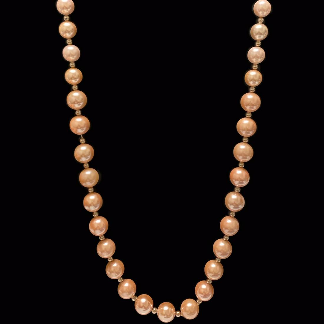 32" Blush Color Shell Pearl Necklace (1 of 2)