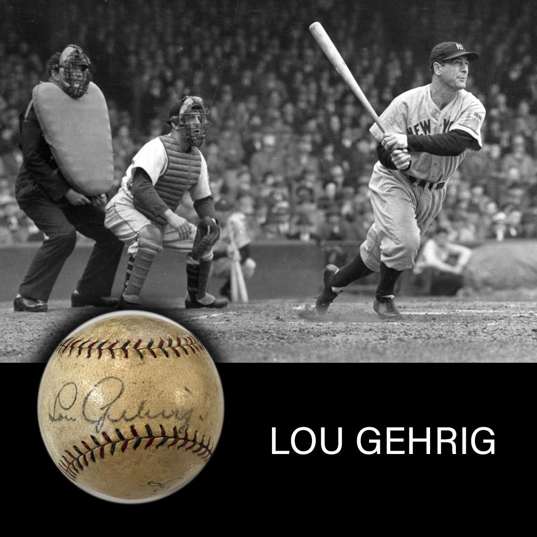Lou Gehrig Signed E.S. Barnard OAL Baseball: Lou Gehrig single signed American League E.S. Barnard Baseball. Signature is on a E.S. Barnard Official American League Baseball. Henry Louis "Lou" or "Buster" Gehrig was born June 19th, 1903 and died