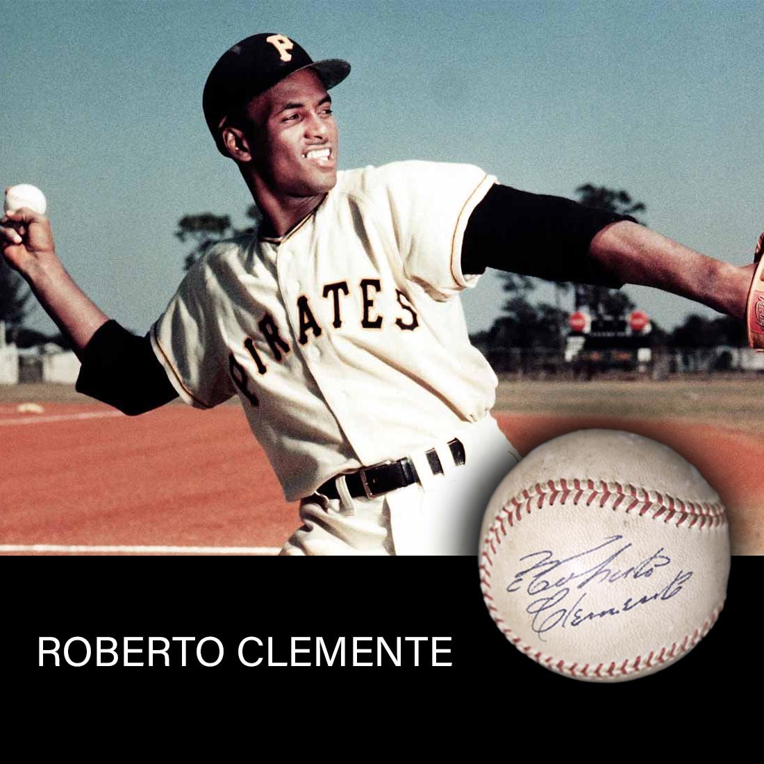 ROBERT CLEMENTE SIGNED ONL BASEBALL: Roberto Clemente (August 18, 1934–December 31, 1972).Roberto Clemente signed Official National League Baseball. Signed Largely and Boldly in blue ink on the side panel. The ball is cream colored