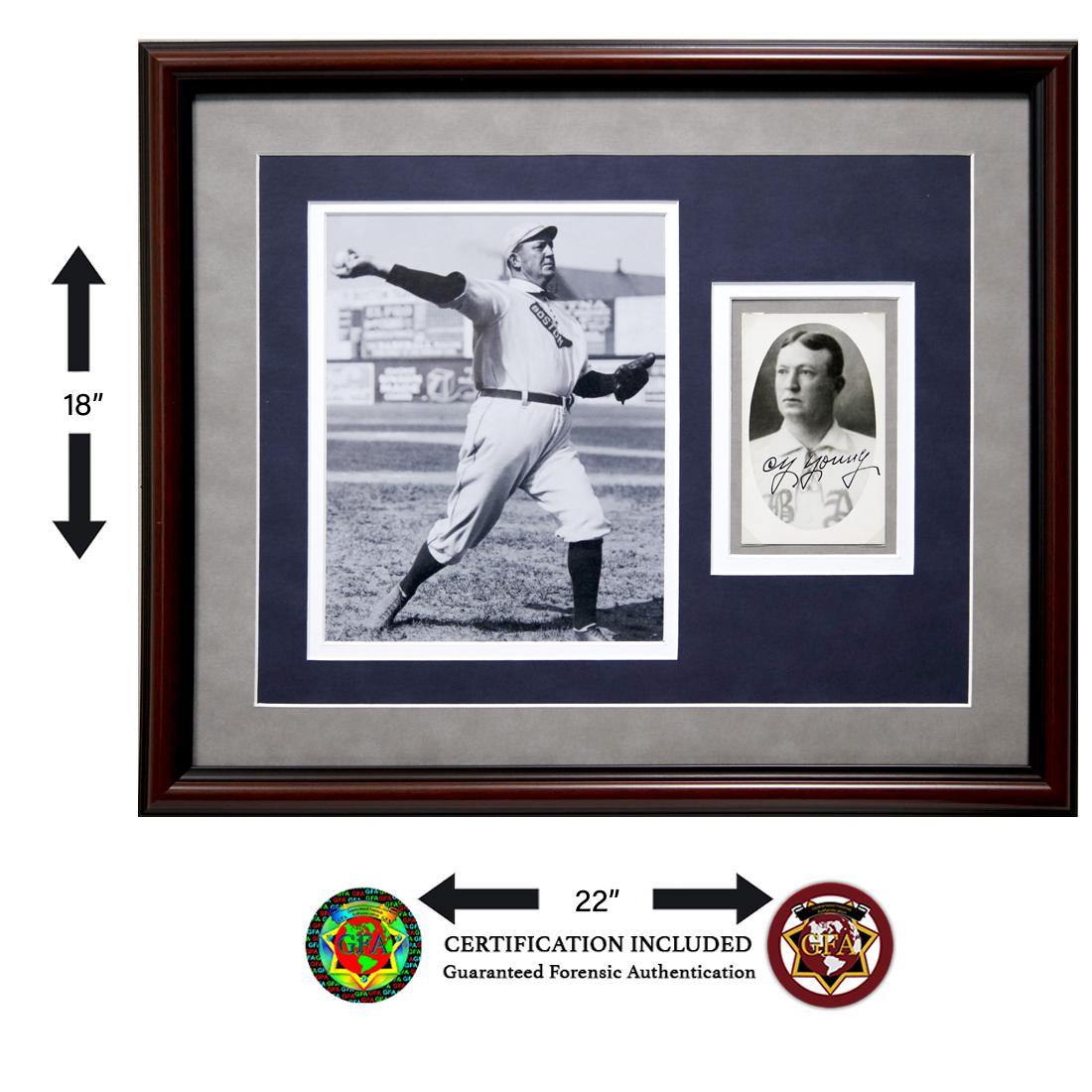 Cy Young Signed Photo Post Card: Cy Young (March 29, 1867–November 4, 1955) Cy Young left a legacy as a pitcher that is unlikely to ever be matched. The right-hander won 511 games during his tenure in baseball, almost 100 more 
