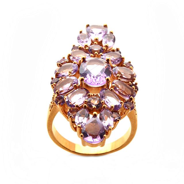 14K Rosegold over Silver Amethyst Ring-SZ 5 (1 of 1)