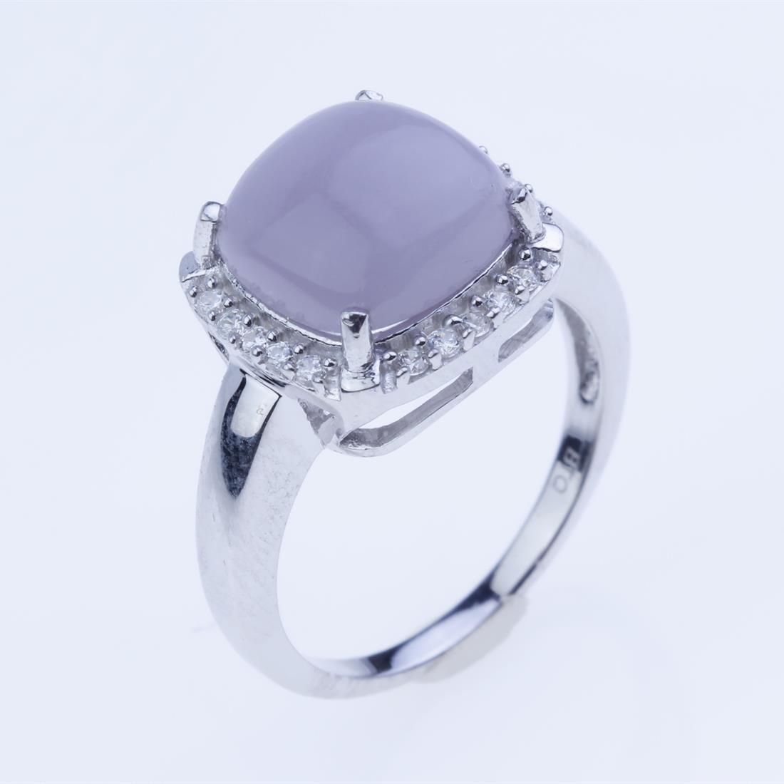 Size 7 10Mm Cushion Yttrium Flourite Halo Ring (1 of 2)