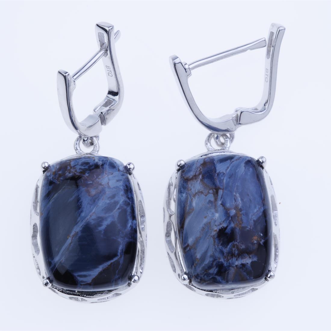 Black Onyx Sterling Slv Screw Back Stud Earrings (1 of 2)