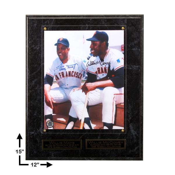 Willie Mays & Willie McCovey San Francisco Giants Signed GFA: Willie Mays, the Say Hey Kid, played with enthusiasm and exuberance while excelling in all phases of the game -- hitting for average and power, fielding, throwing and baserunning. Willie Mays' unquest