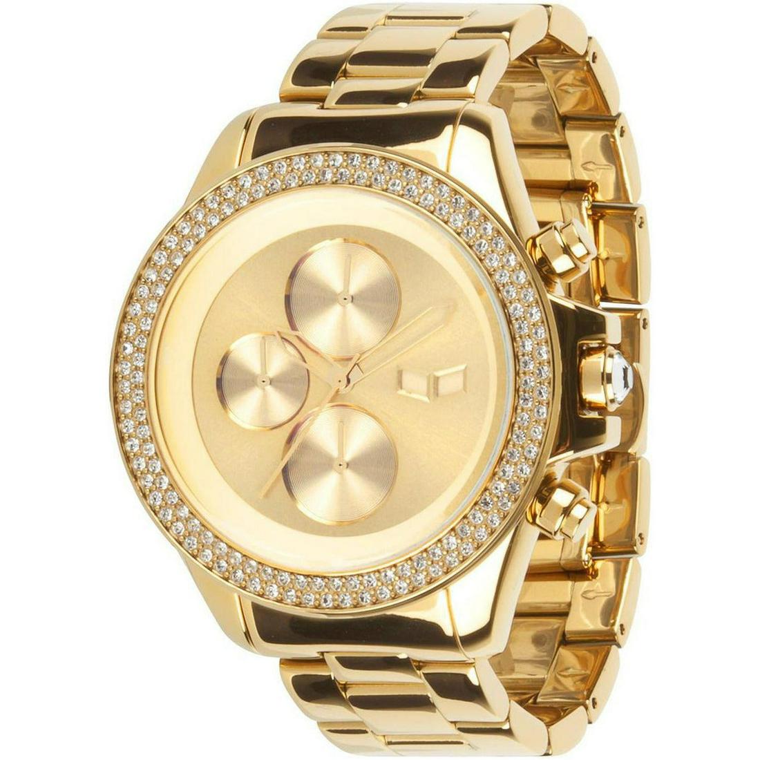 Vestal Swarovski Gold Watch: The ZR2 Swarovski is a lot of glamor captured in the perfectly-sized 43mm case. Its a premium Miyota chronograph wrapped in minimalist magic. A polished stainless steel case includes an extra thick ra