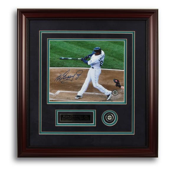 Ken Griffey Jr. Seattle Mariners Framed Signed GFA: The Kid has finally come home for all to see with this brand new Ken Griffey Jr. limited edition, custom matted framed showpiece. A 13-time All-Star, Griffey was one of the most prolific home run hitt