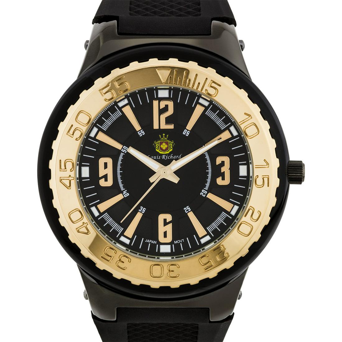 Louis Richard 53mm Case Sporty Textured Dial Watch (1 of 3)