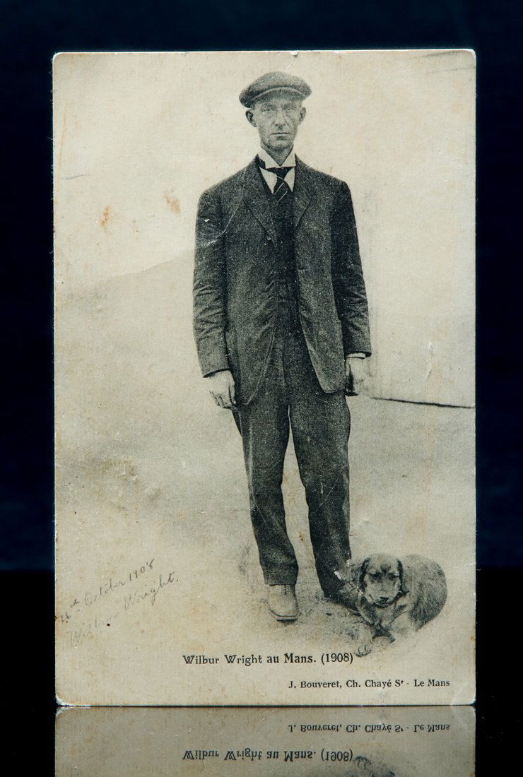 VERY RARE Wilbur Wright Signed & Dated European Postcard (1 of 5)