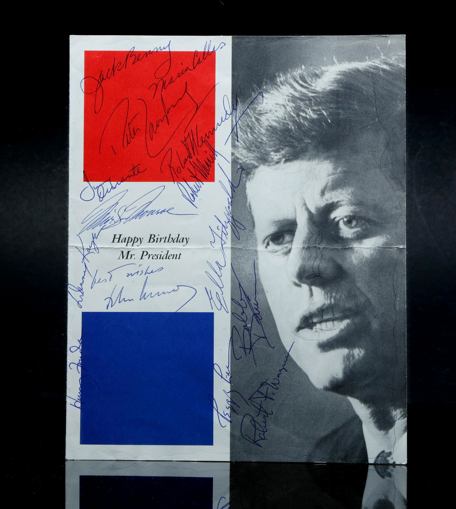 VERY RARE Signed John F Kennedy Birthday Program (1 of 6)