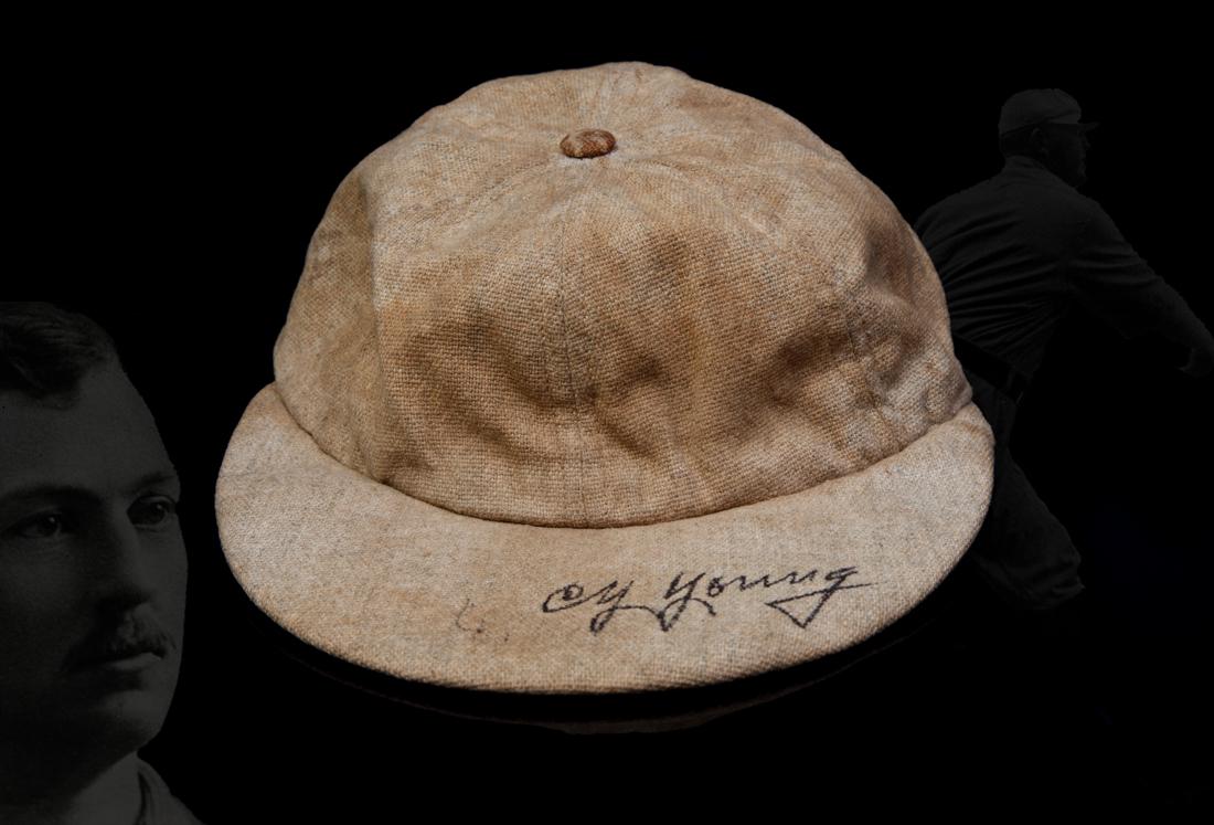 Cy Young Signed Vintage Baseball Hat (1 of 7)