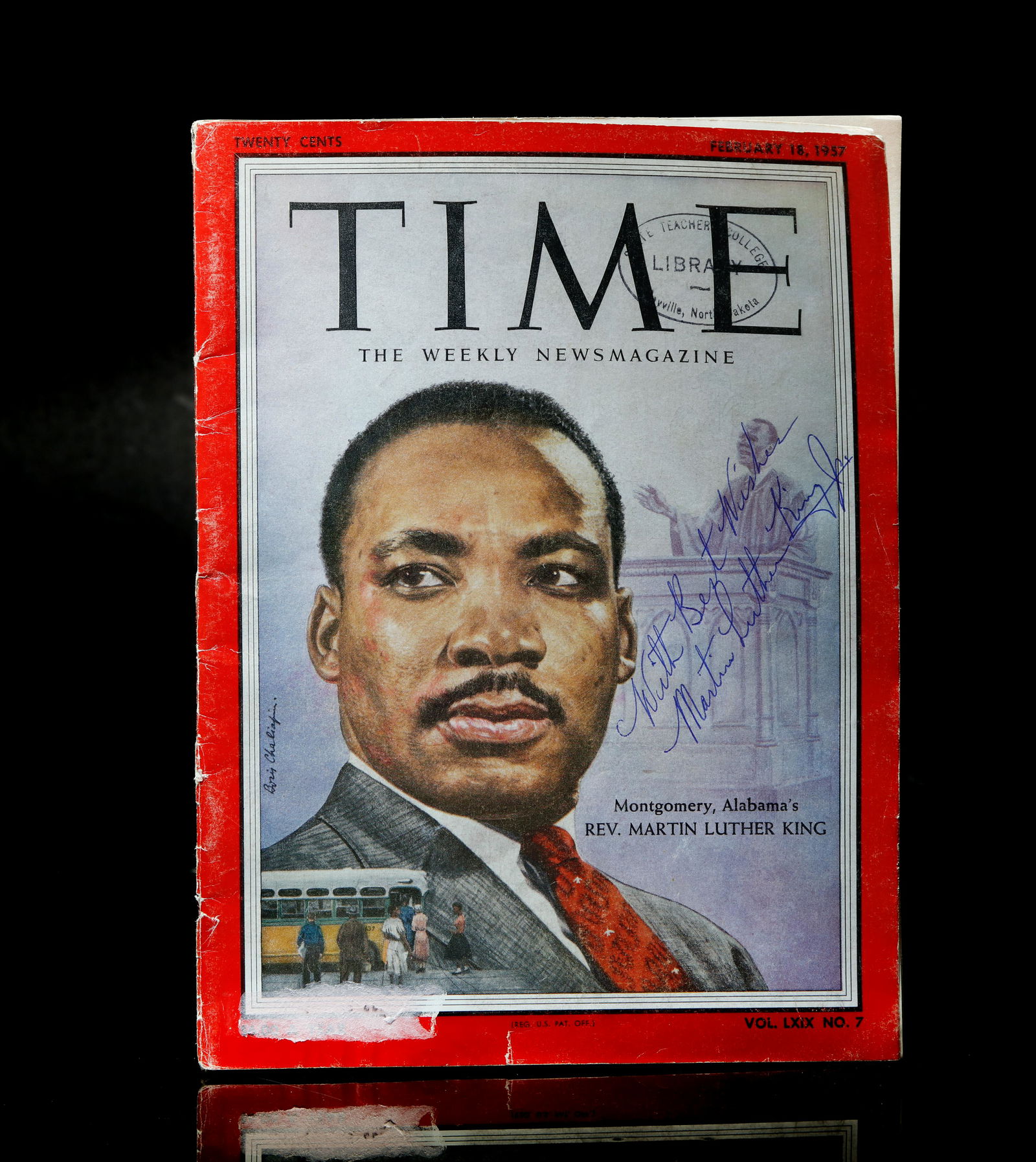 MARTIN LUTHER KING SIGNED TIME MAGAZINE FEB 1957 (1 of 9)
