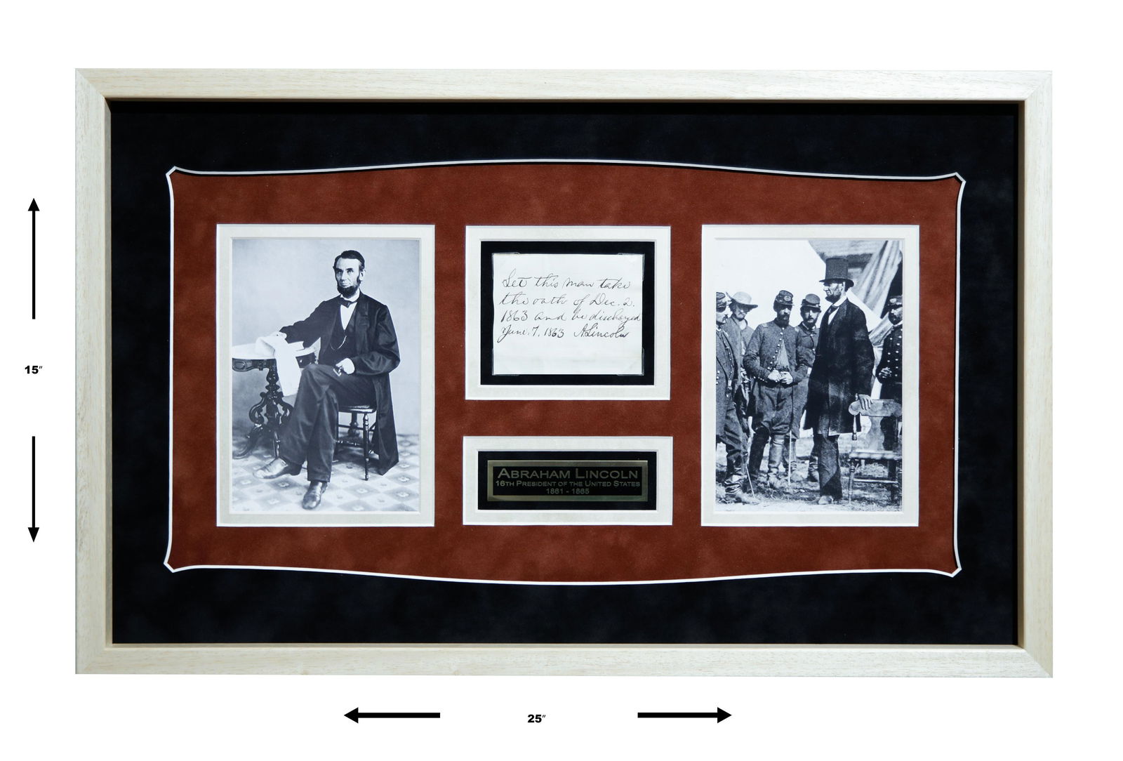 Abraham Lincoln Signed Military Oath & Discharge Note (1 of 6)