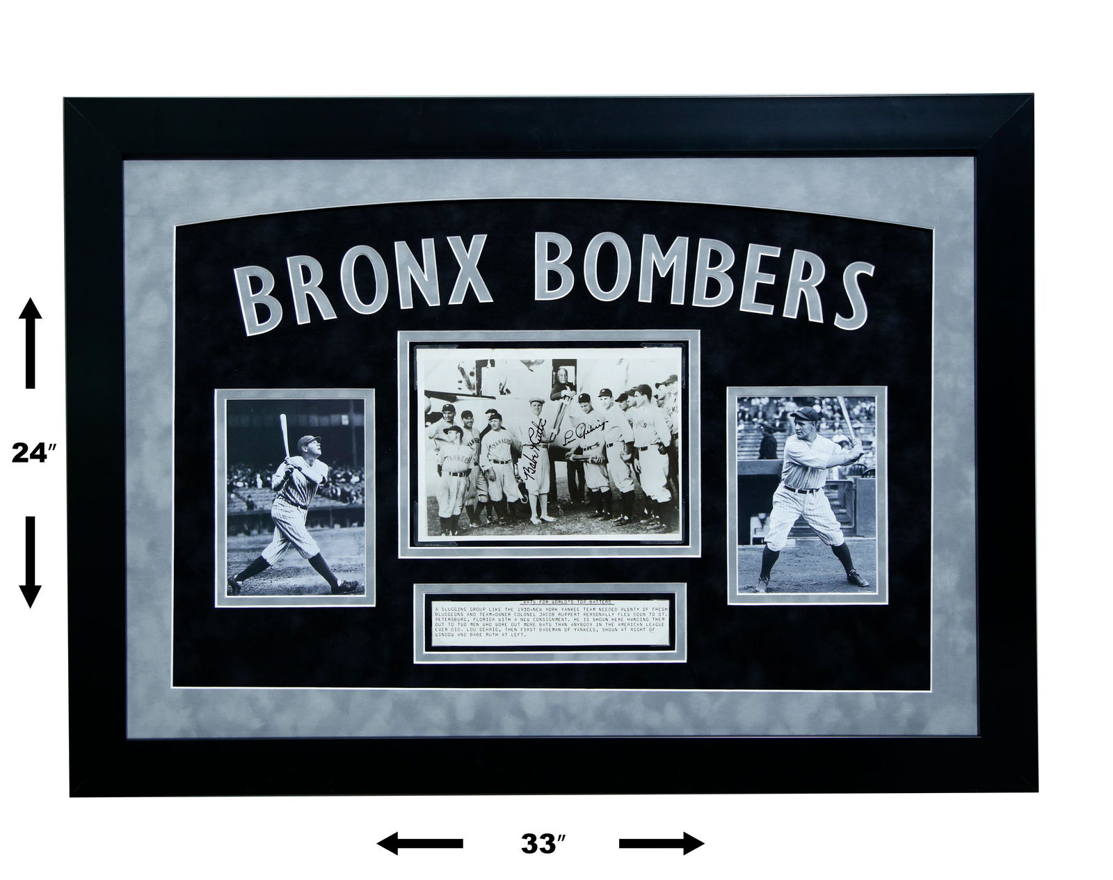 Babe Ruth & Lou Gehrig Signed 9 x 6.5 Photograph (1 of 6)