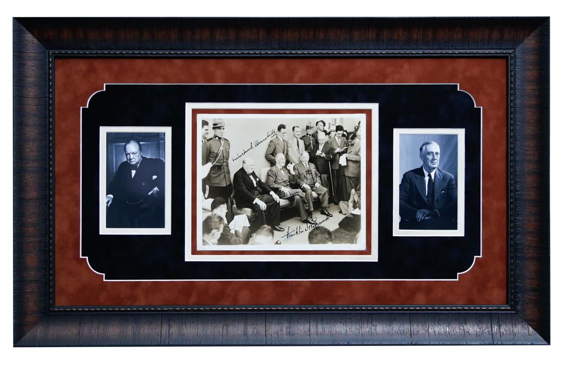 Very Rare Churchill & Roosevelt Signed 8x10 Photo (1 of 6)
