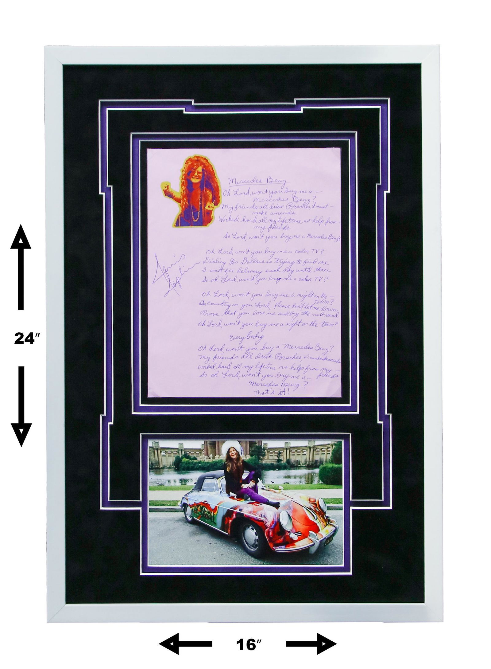 Janis Joplin Signed & Handwritten "Mercedes Benz" (1 of 6)
