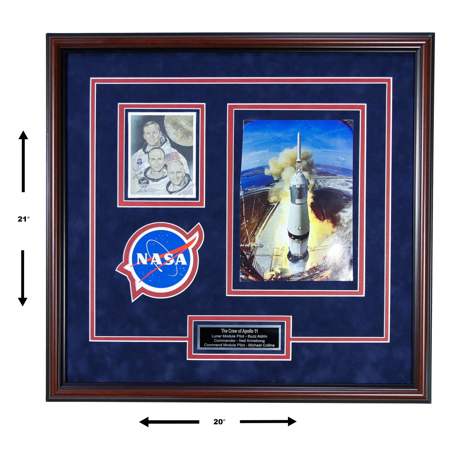 APOLLO 11 ASTRONAUTS SIGNED 3 x 5 LITHOGRAPH (1 of 6)