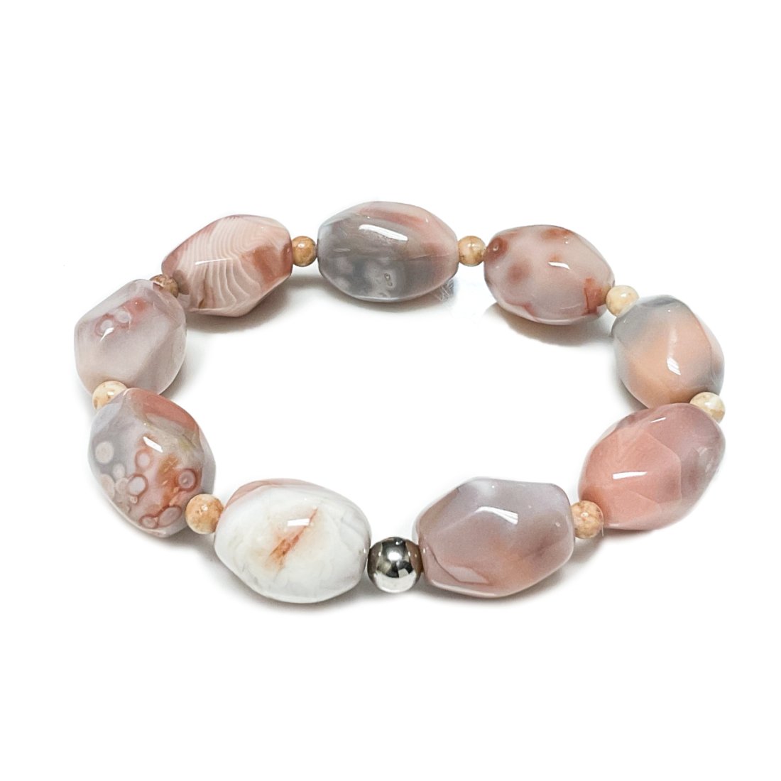 Botswana Agate  Stretch Bracelet (1 of 1)