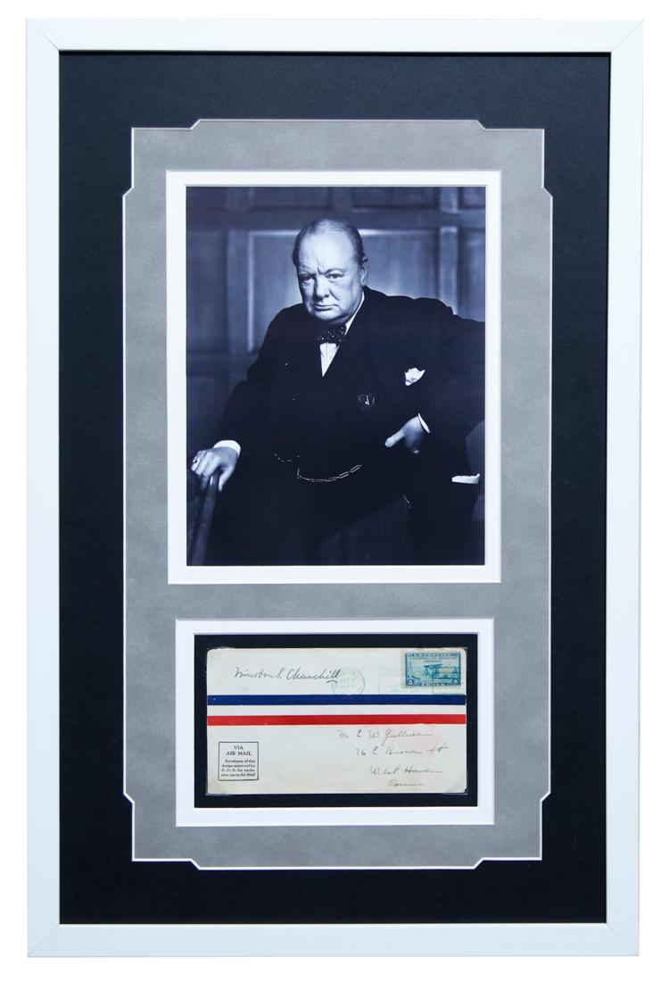 Winston Churchill Signed Airmail Envelope (1 of 4)