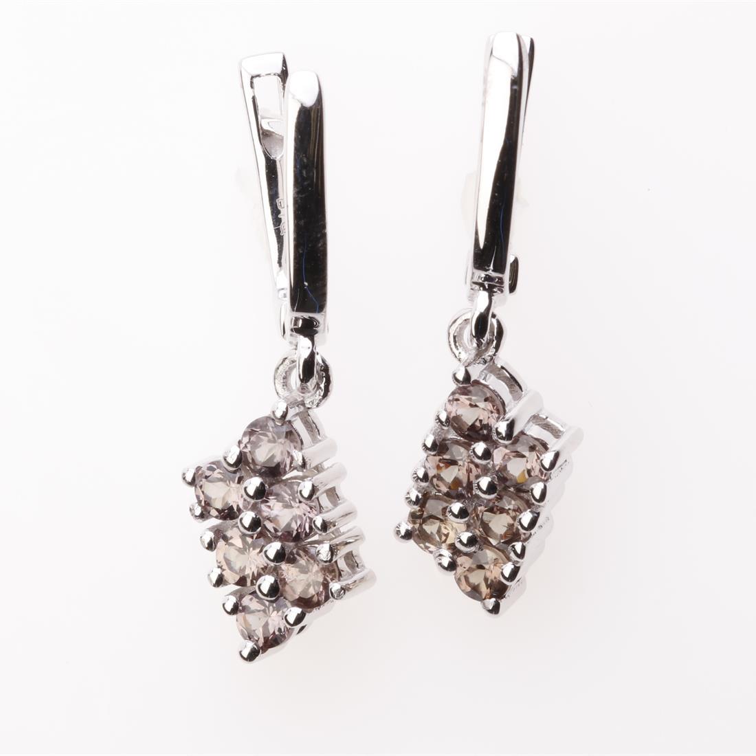 Color Change Garnet Silver Dangle Earrings (1 of 2)