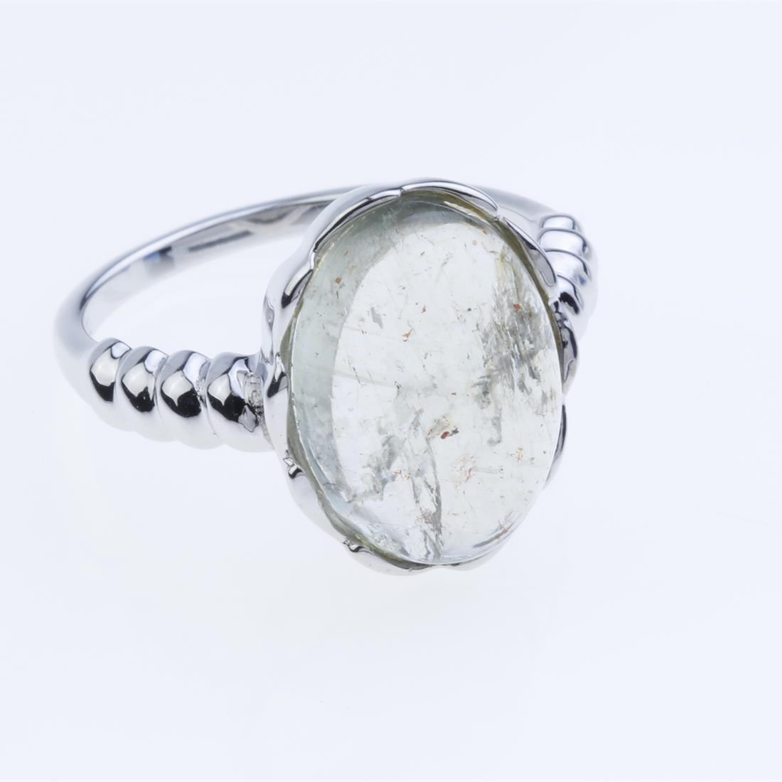 Size 7.5 Sterling Silver Green Sunstone Ring (1 of 2)