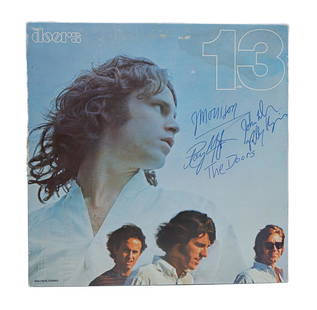 Jim Morrison & The Doors Signed Album "13": Jim Morrison & The Doors Signed Album "13". The Doors (Years Active 1965-1973, 1978). Four large, bold signatures of the Lizard King and his bandmates. The group was born in 1965, when Jim Morrison an