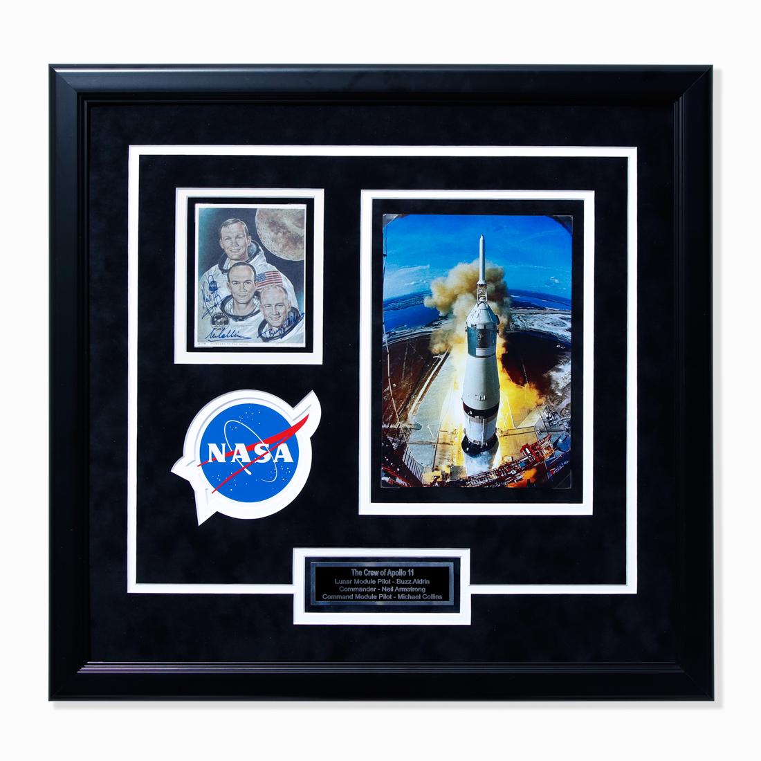 APOLLO 11 ASTRONAUTS SIGNED 4 x 5 LITHOGRAPH (1 of 6)