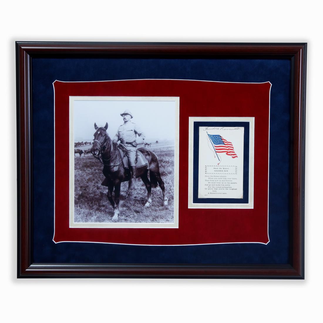 T. Roosevelt Signed "Soldier Boy" Poem Postcard (1 of 7)