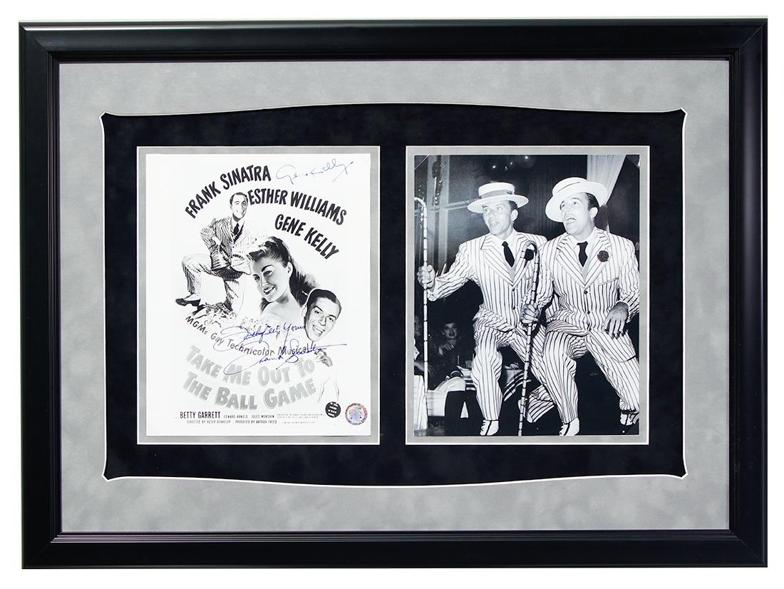 FRANK SINATRA AND GENE KELLY SIGNED LOBBY CARD, (1 of 4)