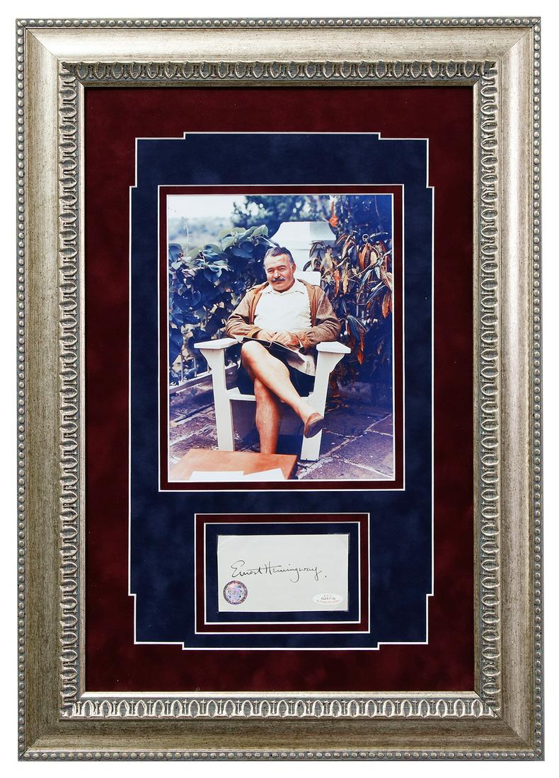 ERNEST HEMINGWAY SIGNED PAPER (1 of 5)