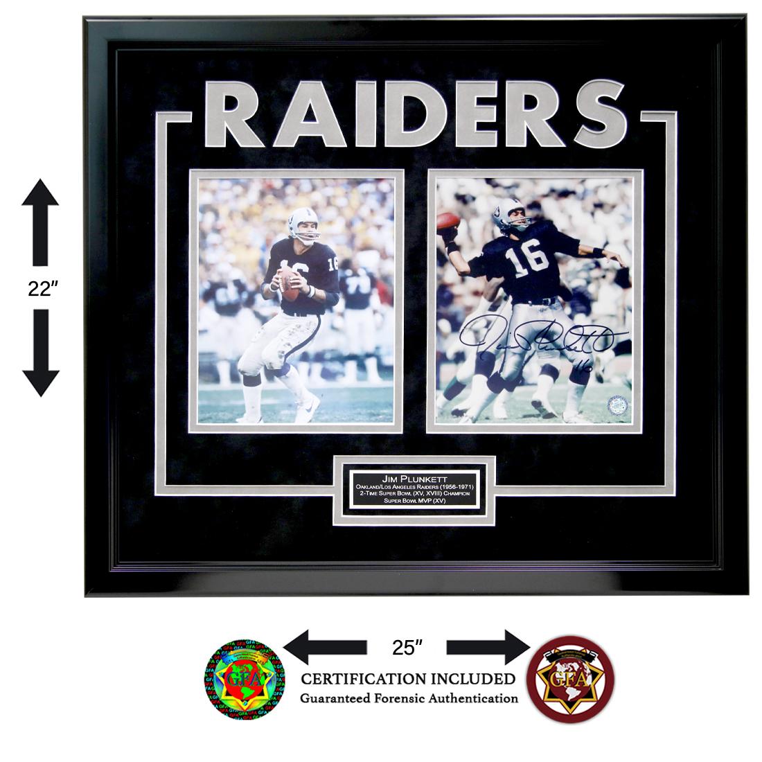 Jim Plunkett Los Angeles Raiders 25x22 Signed GFA (1 of 2)