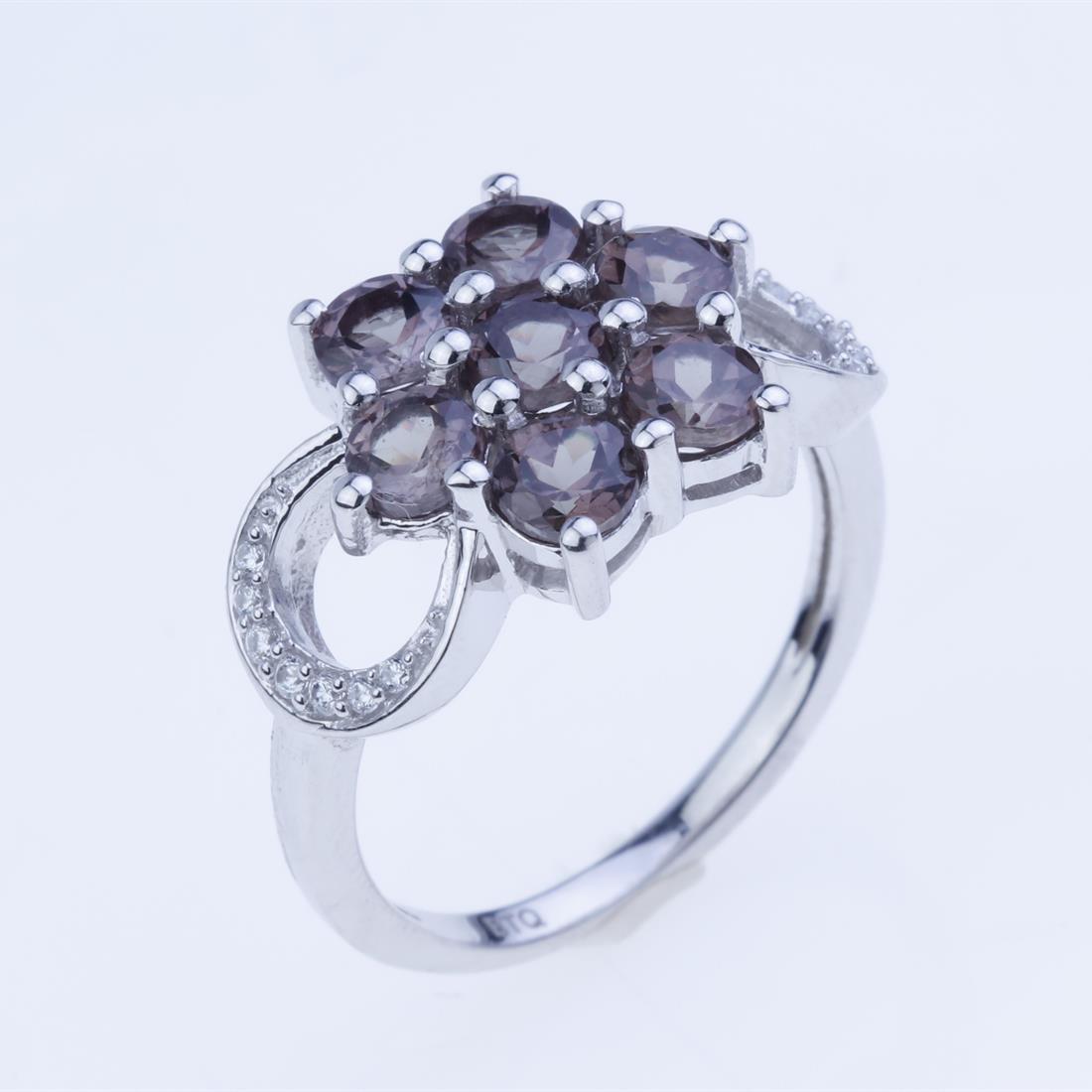 Size8.5 Color Changing Garnet Cluster Zircon Ring (1 of 2)