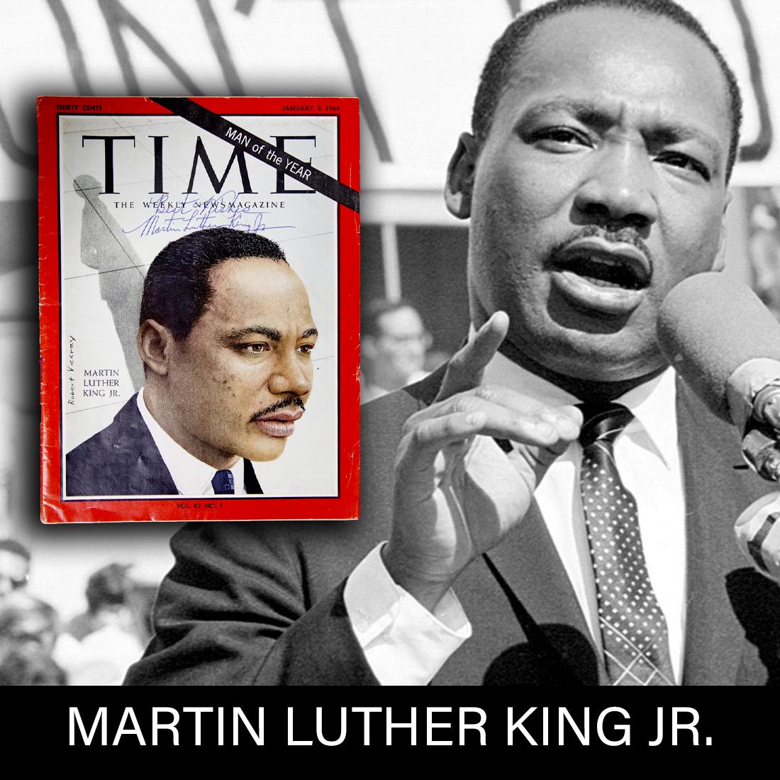 MARTIN LUTHER KING JR. SIGNED TIME MAGAZINE (1 of 3)