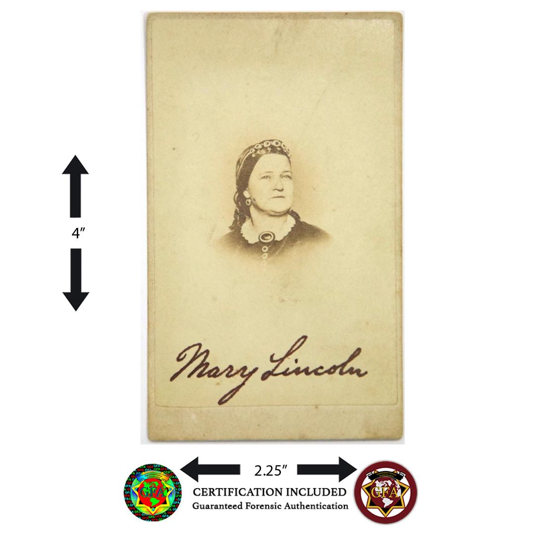 Mary Lincoln Signed CDV  Circa Early 1860's (1 of 3)