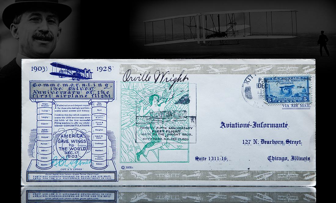 Orville Wright Signed Commerative Envelope (1 of 4)