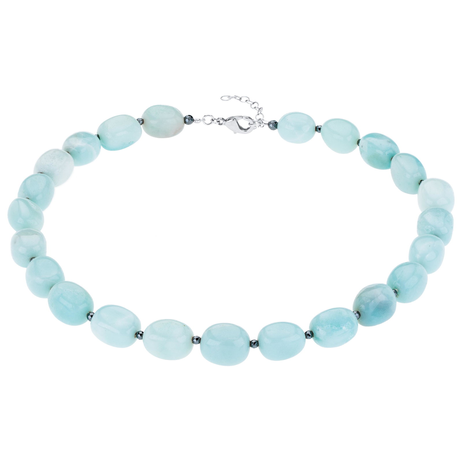 Sterling Silver Amazonite Nugget Necklace (1 of 3)
