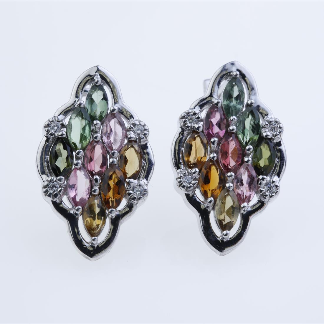 Gorgeous Multicolor Tourmaline & Zircon Earrings (1 of 2)