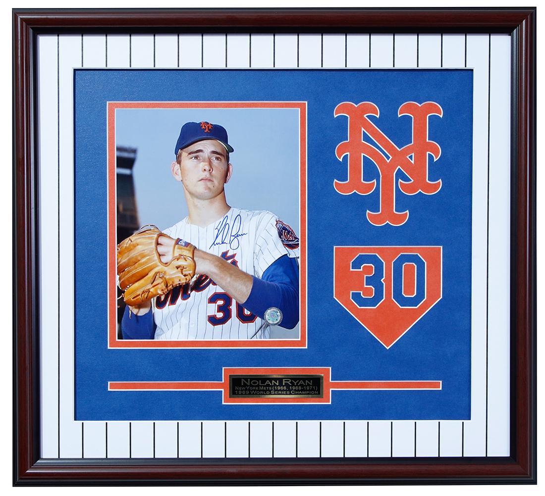 Nolan Ryan New York Mets 22x20 Framed Signed GFA (1 of 3)