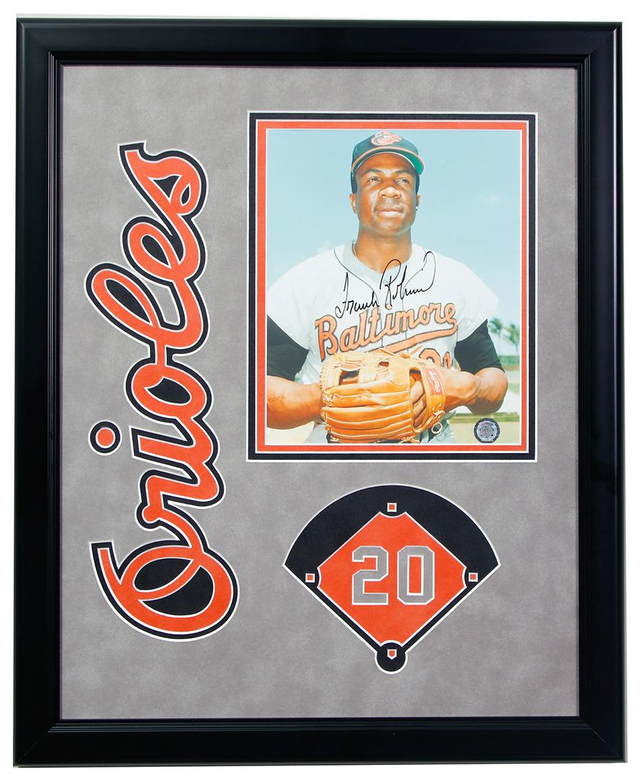 Frank Robinson Baltimore Orioles Signed Frame GFA (1 of 3)