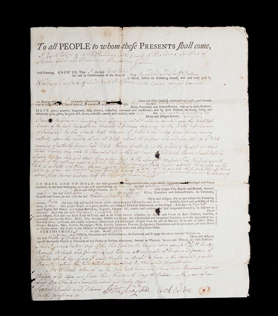 George Washington Witnessed 1789 11x14" Document (1 of 6)