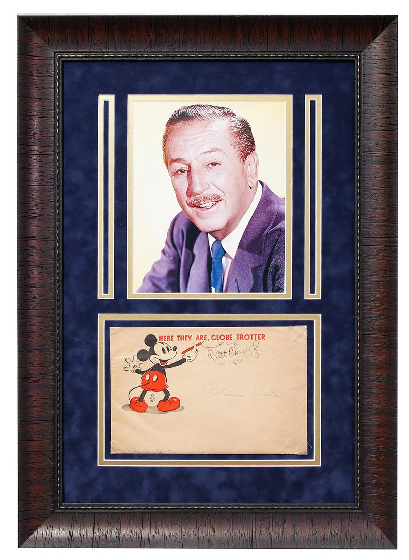 WALT DISNEY SIGNED MICKEY MOUSE LARGE ENVELOPE (1 of 6)