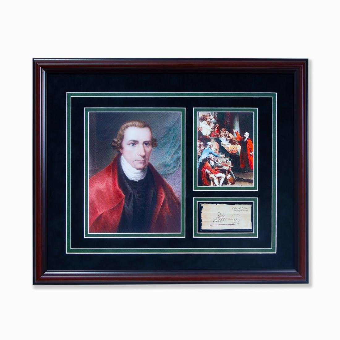 Very Rare Patrick Henry Signed Cut (1 of 5)