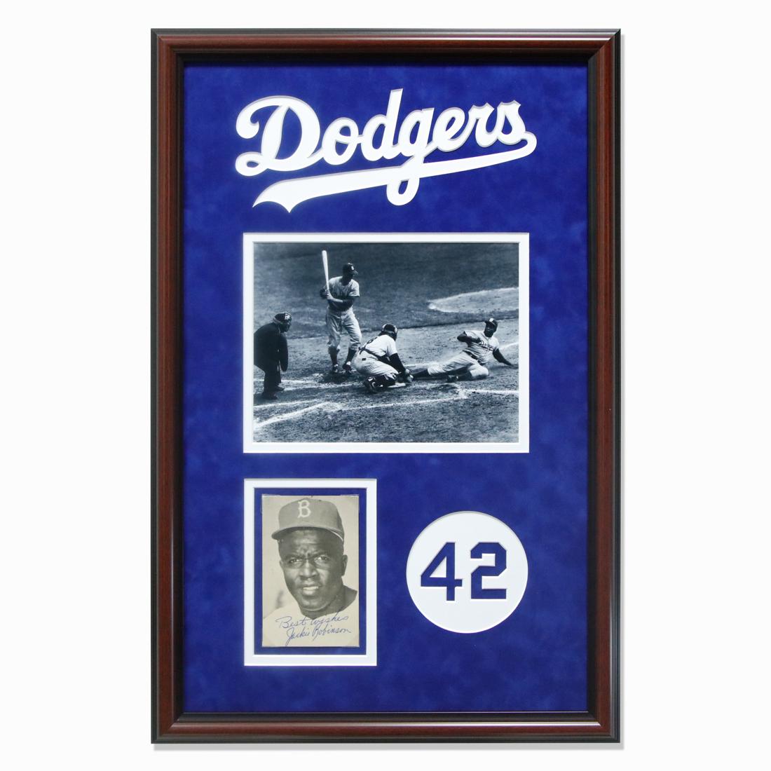 JACKIE ROBINSON SIGNED POSTCARD (1 of 6)