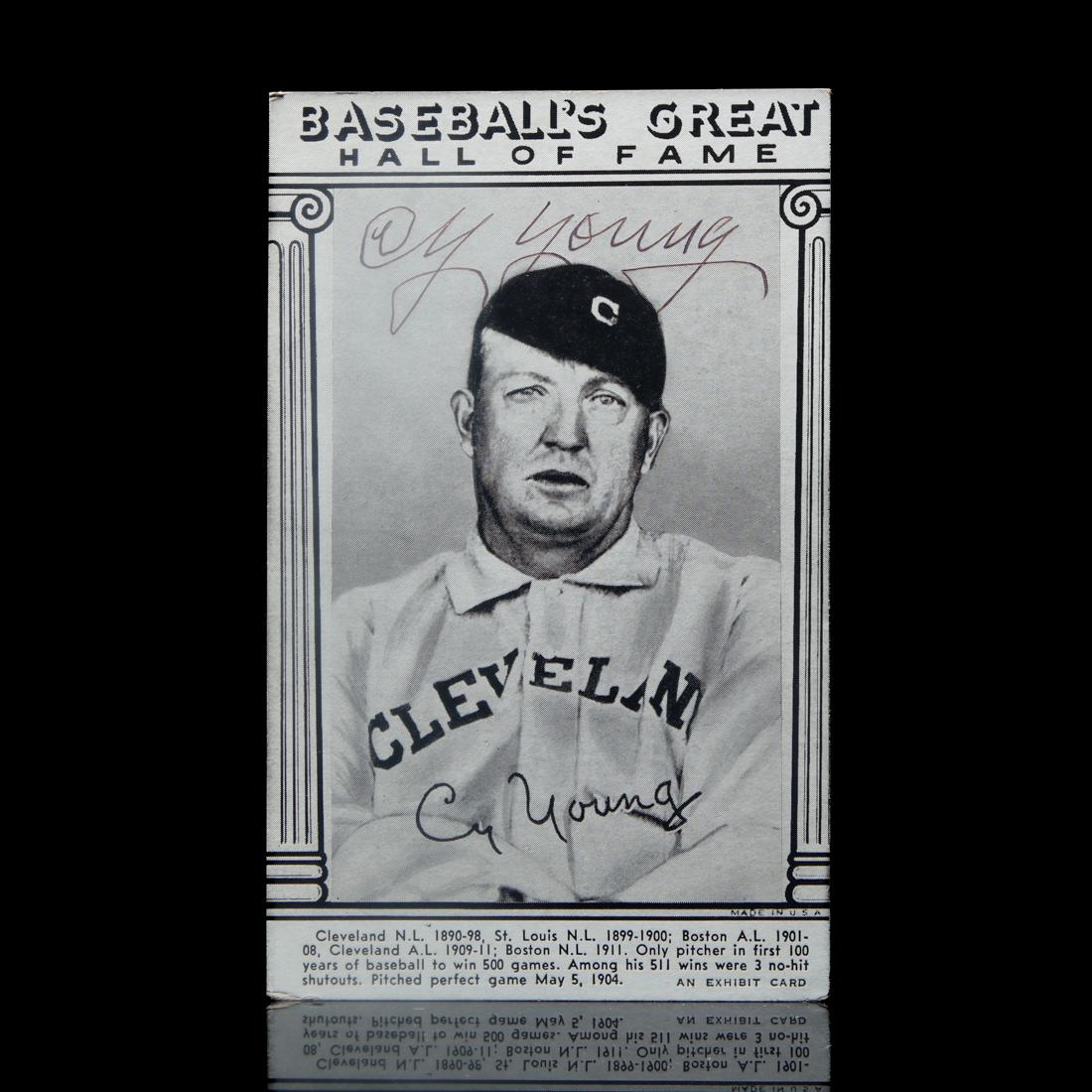 Cy Young signed Baseballs Great Hall of Fame Card (1 of 5)
