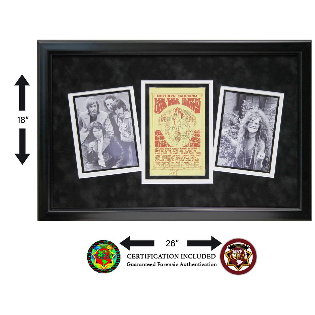 DOORS & JANIS JOPLIN SIGNED ROCK FESTIVAL HANDBILL (1 of 7)