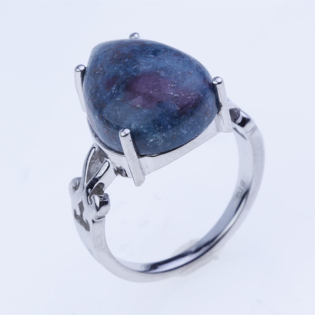 Size 8 Pear Shape Ruby Kyanite Silver Ring (1 of 2)