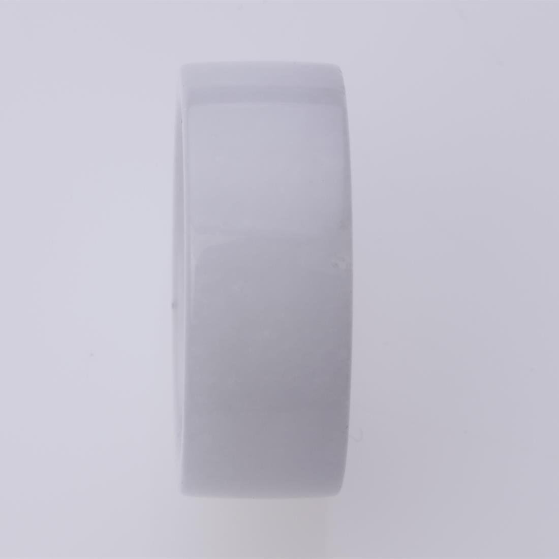 Size 11 White Jade 8mm Band Ring (1 of 2)