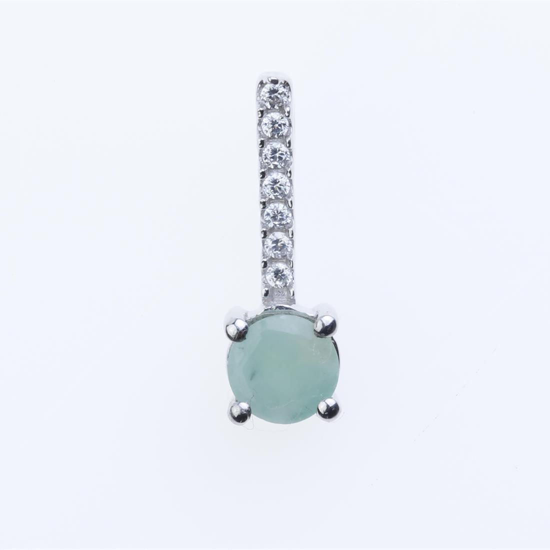Emerald & Zircon Sterling Silver Pendant Mar 11, 2023 Dalshire