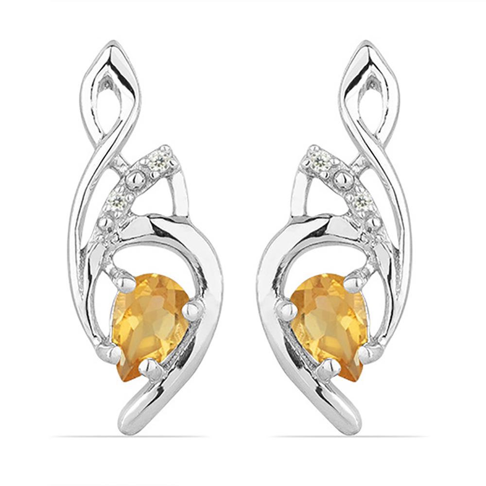 0.78ct Citrine 925 Sterling Silver Earrings (1 of 2)
